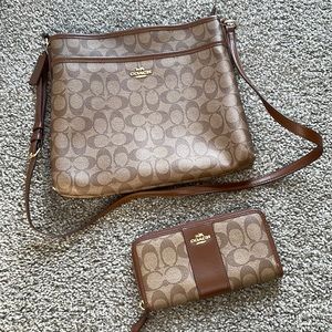 Coach purse with matching wallet